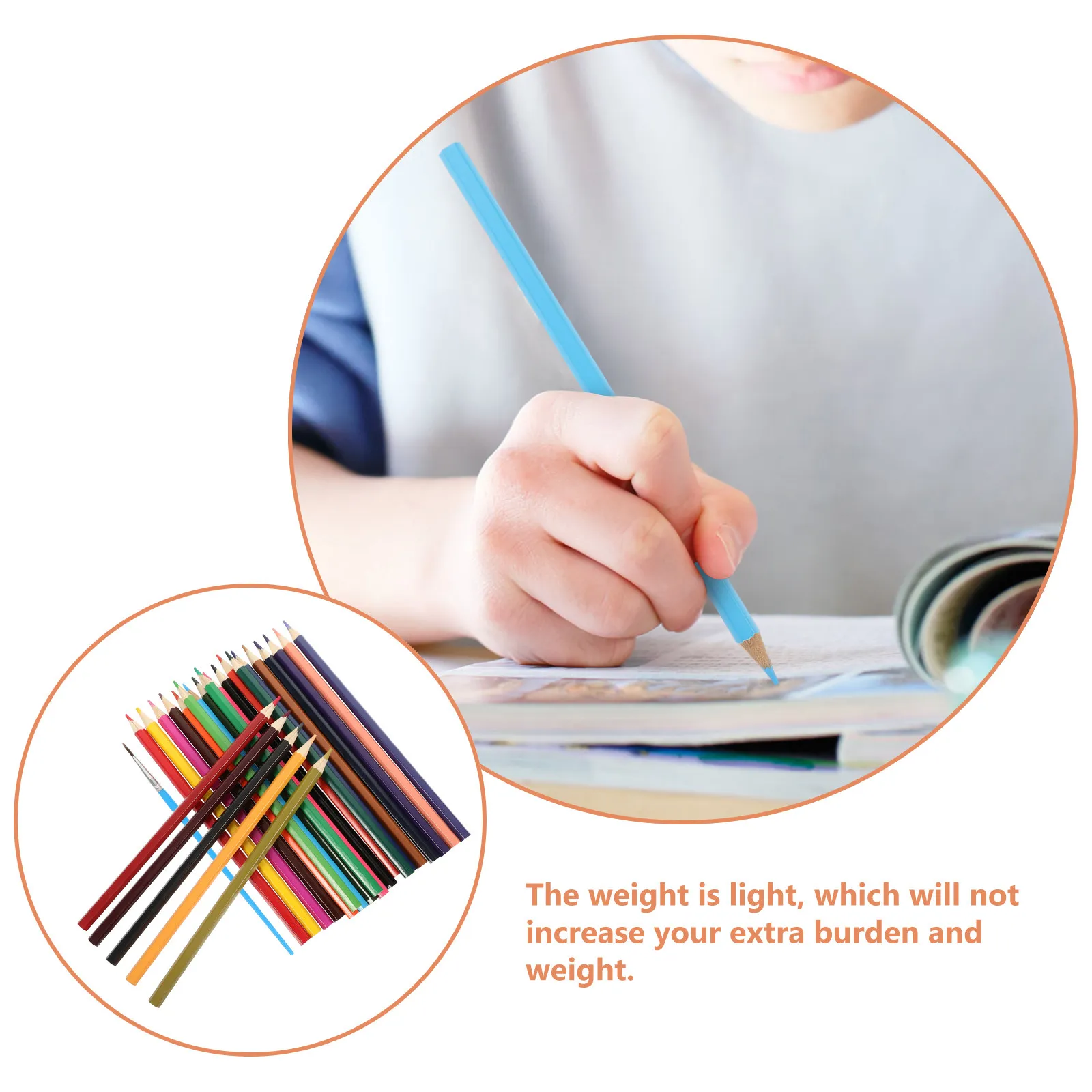 24Pcs Pre-Sharpened Colored Pencils 24 Colors Professional Drawing Pencils for Students Artists Classroom Gifts Art