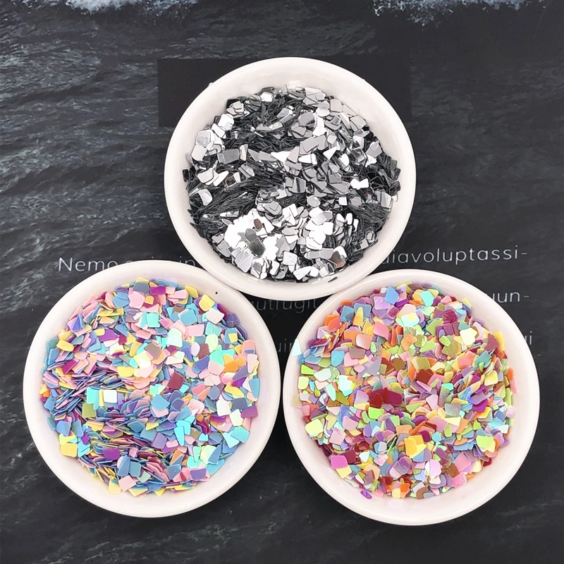 10g 5mm Colorful Irregularity Sequins PVC Paillettes 3D Nail Art Sequin DIY Women Wedding Sewing Craft Lentejuelas Accessories