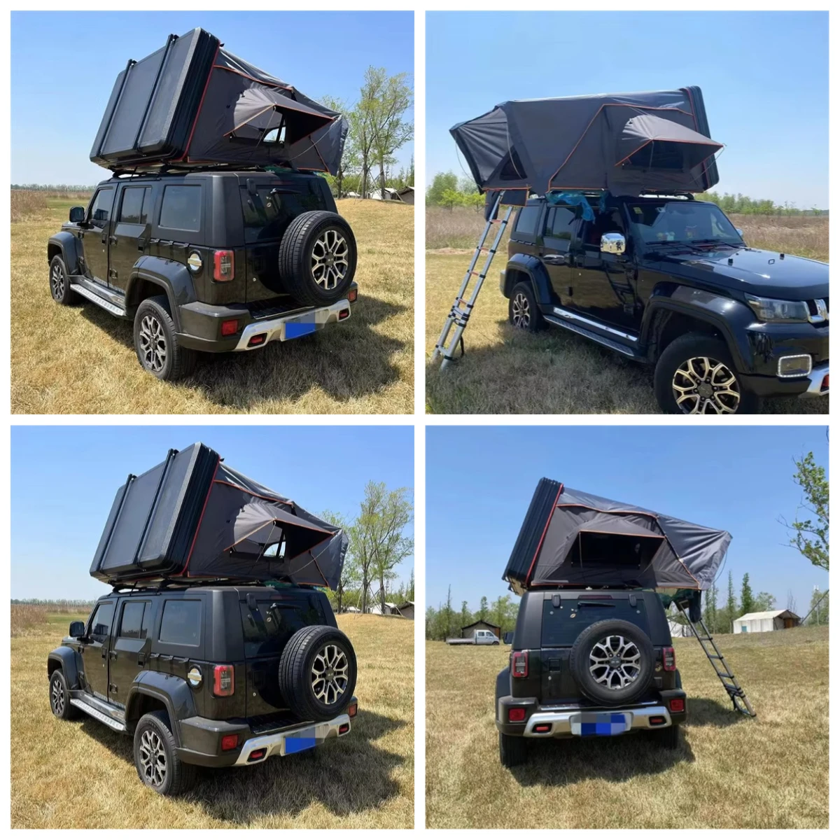 

2025 New Durable Offroad 4WD Vehicles SUV Car Side Open Aluminum Hard Shell Roof Top Tent for Outdoor Camping