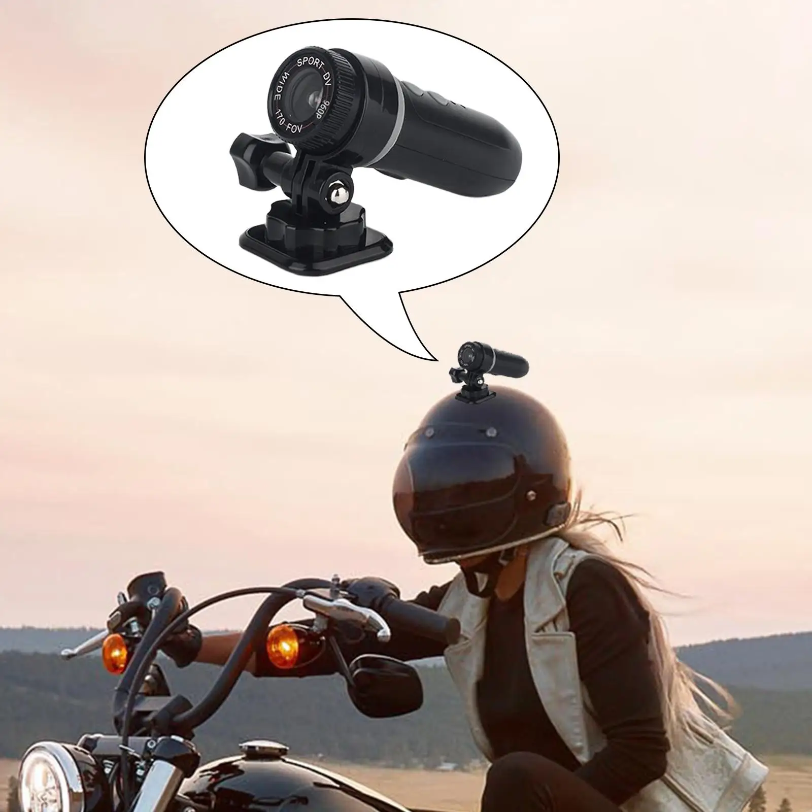 Caméra de moto portable grand angle, caméscope pour sport en plein air, résolution 960P, résistant à 170