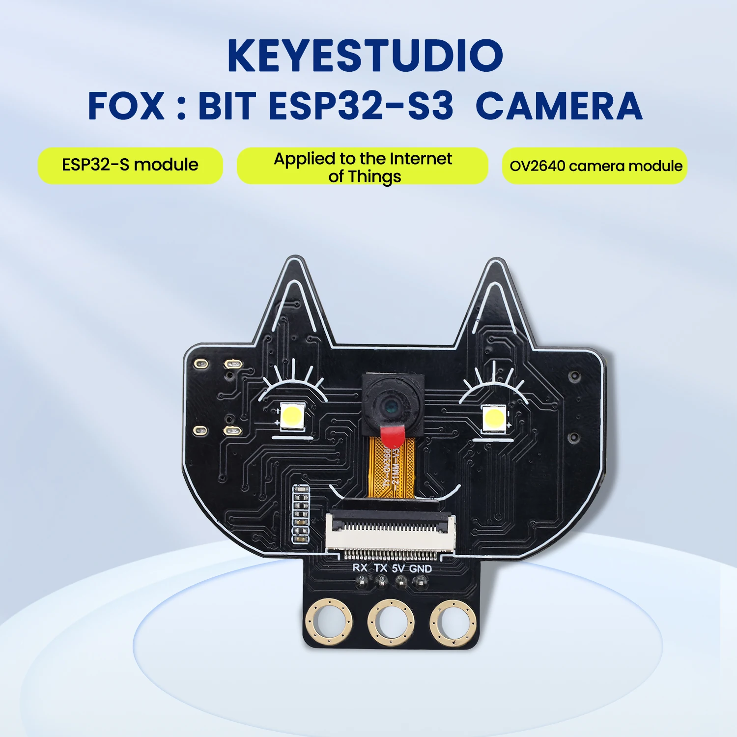 Fox:bit ESP32-S3 OV2640 Camera Board Built-in Lwip& FreeRTOS Support TF Card WIFI Upload/ STA/AP/STA for Arduino IDE Programming