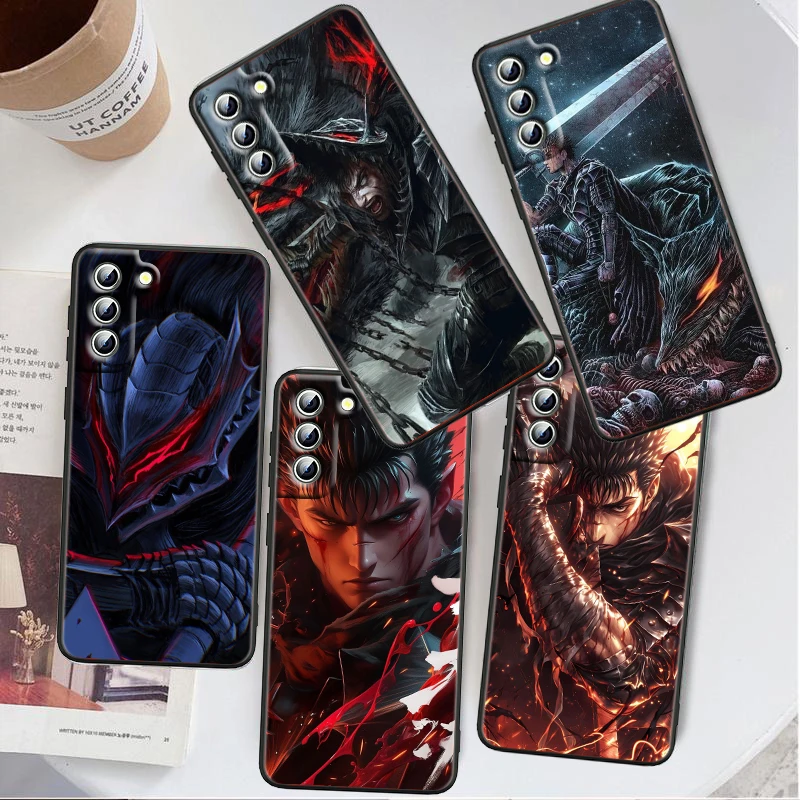 

Anime B-Berserk Cool For Samsung Galaxy S24 S23 S22 S21 S20 FE S10 S10E Plus Ultra Pro Lite 5G Black Back Phone Case