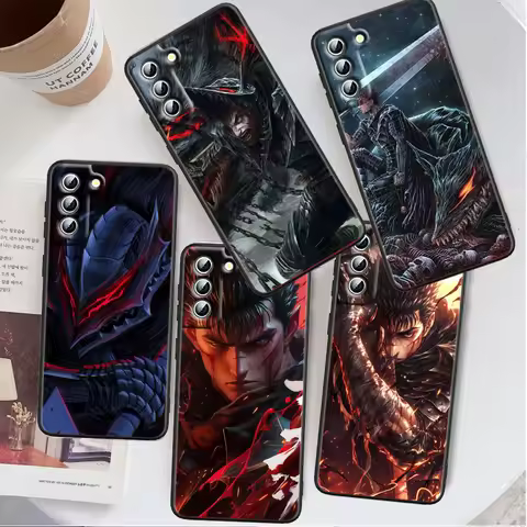 Anime B-Berserk Cool For Samsung Galaxy S24 S23 S22 S21 S20 FE S10 S10E Plus Ultra Pro Lite 5G Black Back Phone Case