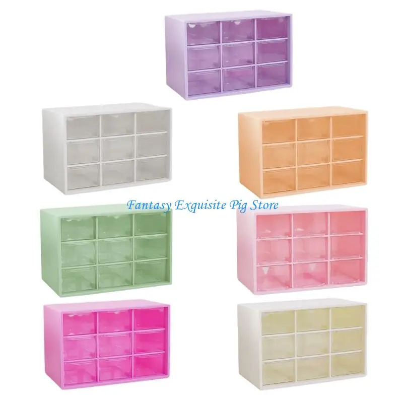

9 Cosmetic Storage Container Jewelry Box Portable Desktop Solution