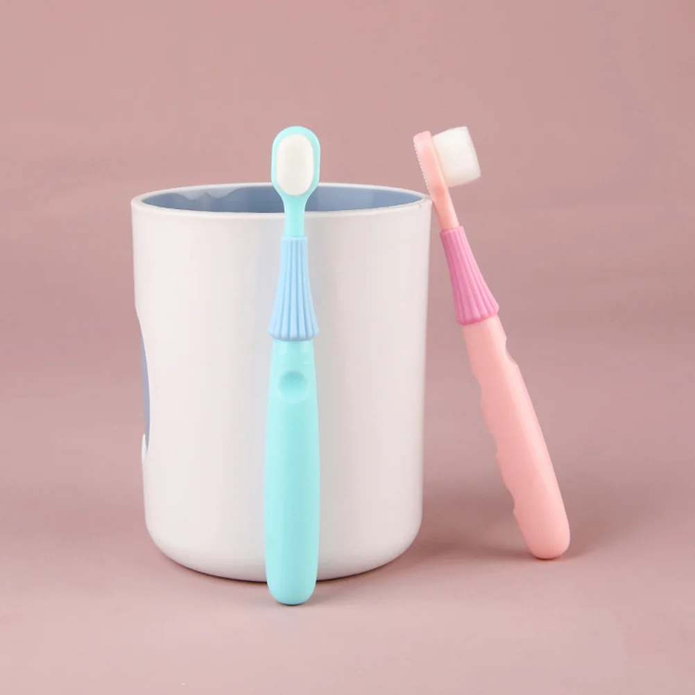 

2Pcs Kids Toothbrush Children Teeth Cleaning Soft Bristles Baby Toddler Oral Hygiene Safe Durable Ergonomic Handle