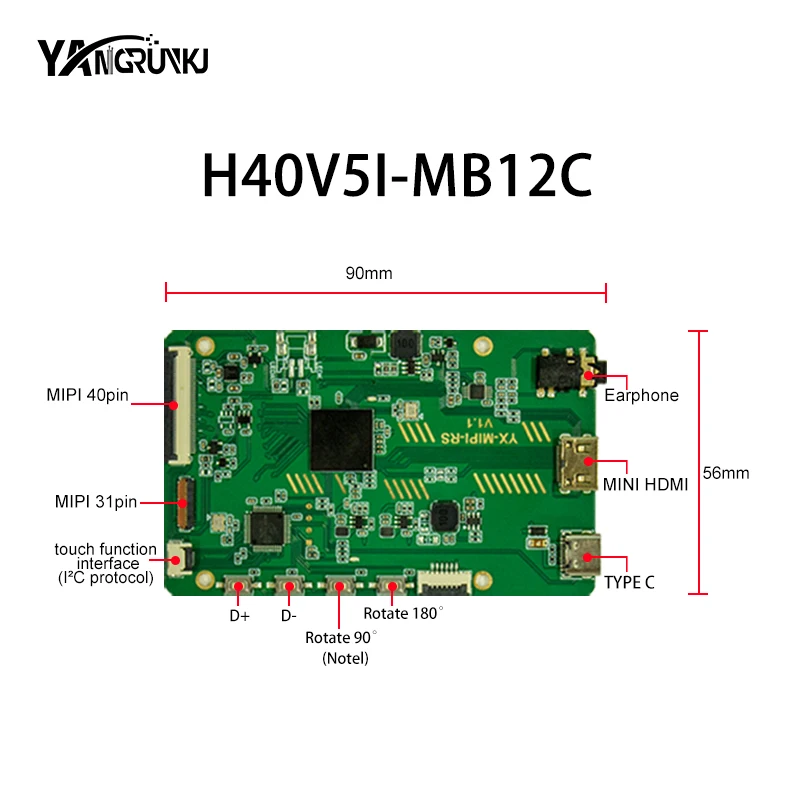 Display LCD com placa de controle tipo C para tablet PCs, tela horizontal vertical, NV080WUM-N61, 45 pinos, 8 polegadas, 1200x1920