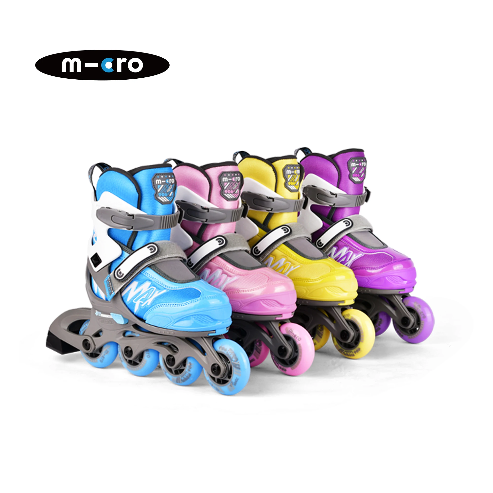 Micro Patines 906 Max, ABEC7 Bearings 58/70mm Wheels, 4 Adjustable Size Inline Skate for Kids Beginner,EU/NA VAT Free