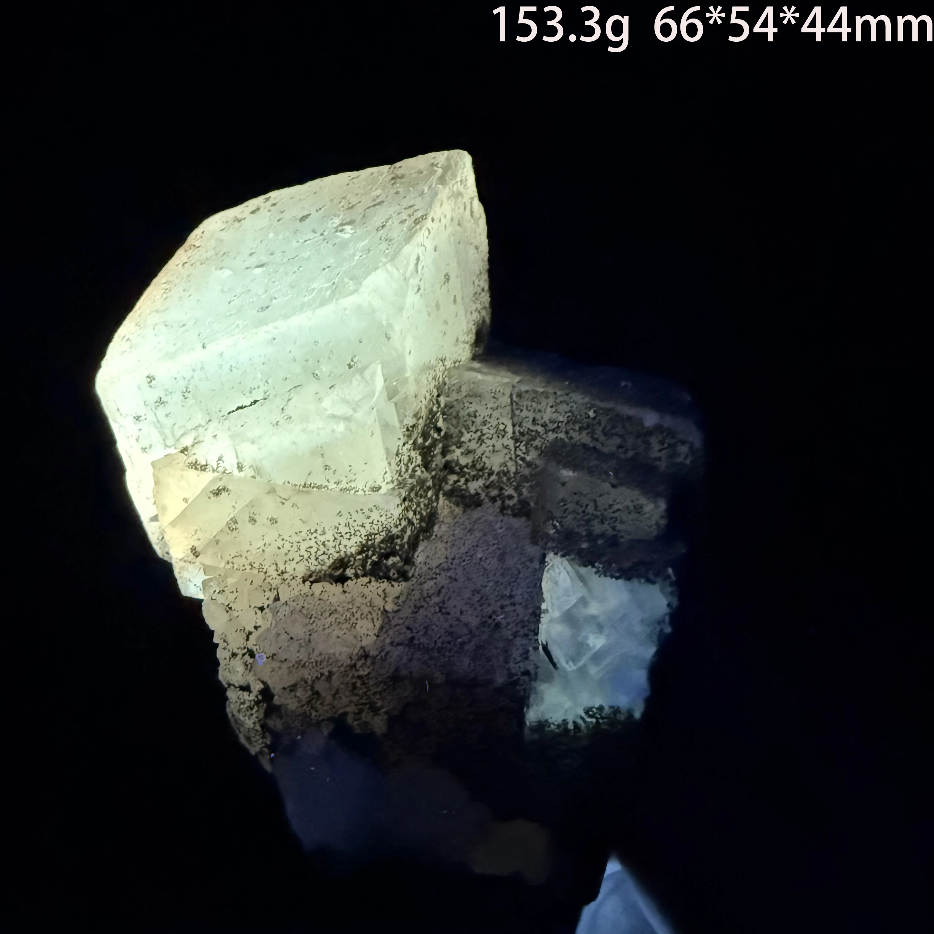 Natural Calcite Crystal Symbiotic Specimen Decor, Meditation Healing, Home Ornament with Light Effect A2-2-13