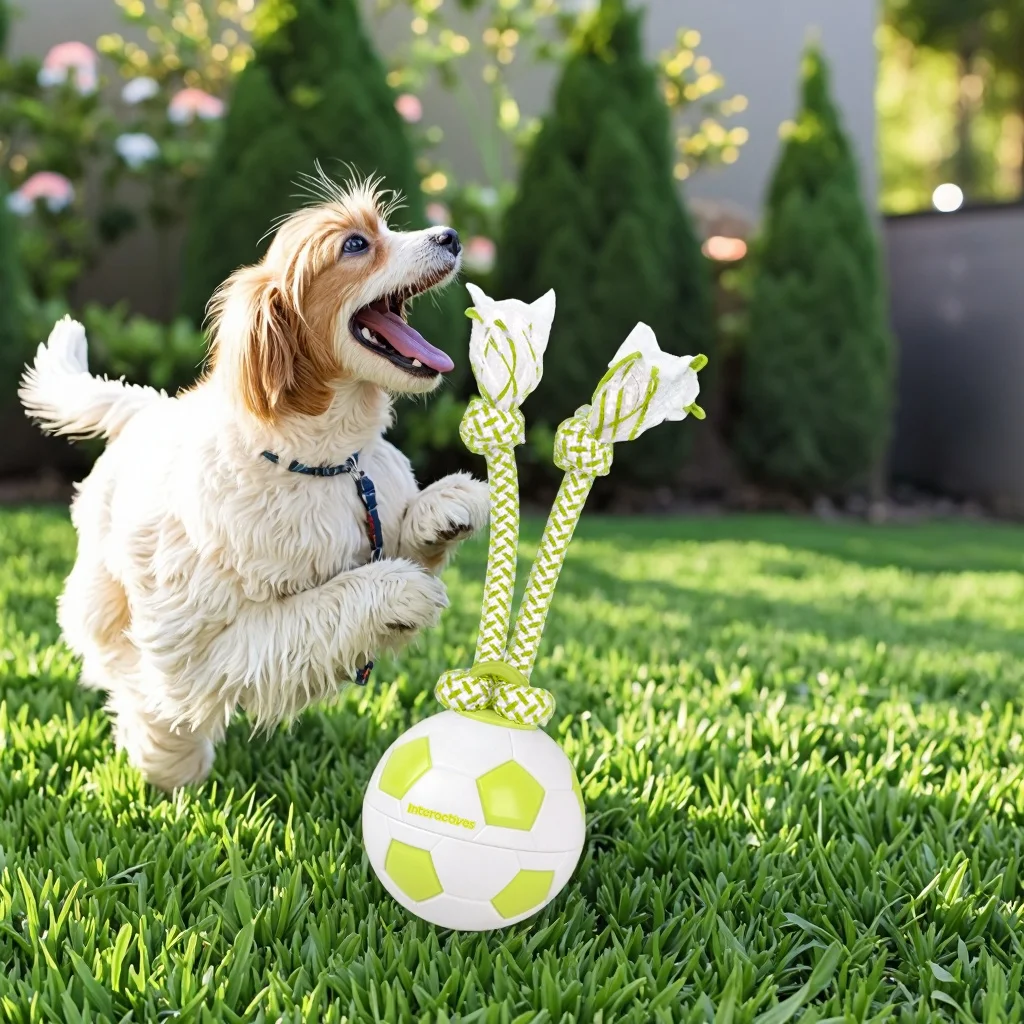 

2026 Eco-Friendly TPU PC Rotating Soccer Basketball Interactive Smart Chew Toy for Dog