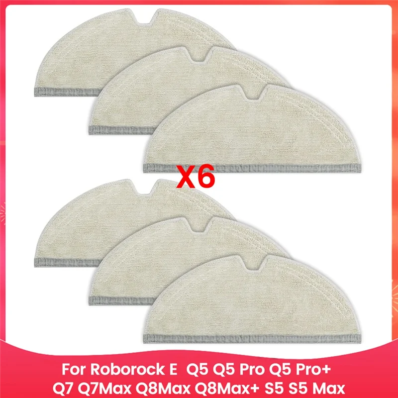 A005-Paño de mopa de microfibra para Roborock Serie E, Q5, Q5 Pro, Q5 Pro+, Q7, Q7max, Q8max, Q8max+,S5, S5 Max, Robot aspirador