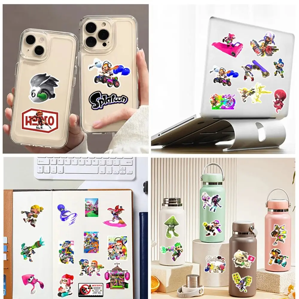 50pcs splatoon Csonka Gúnyrajz matrica Bőrönd telefon esetben számára gyerekeknek Gyermek- kawaii matricák Vízálló Elhűl decoratie Anyagellátás