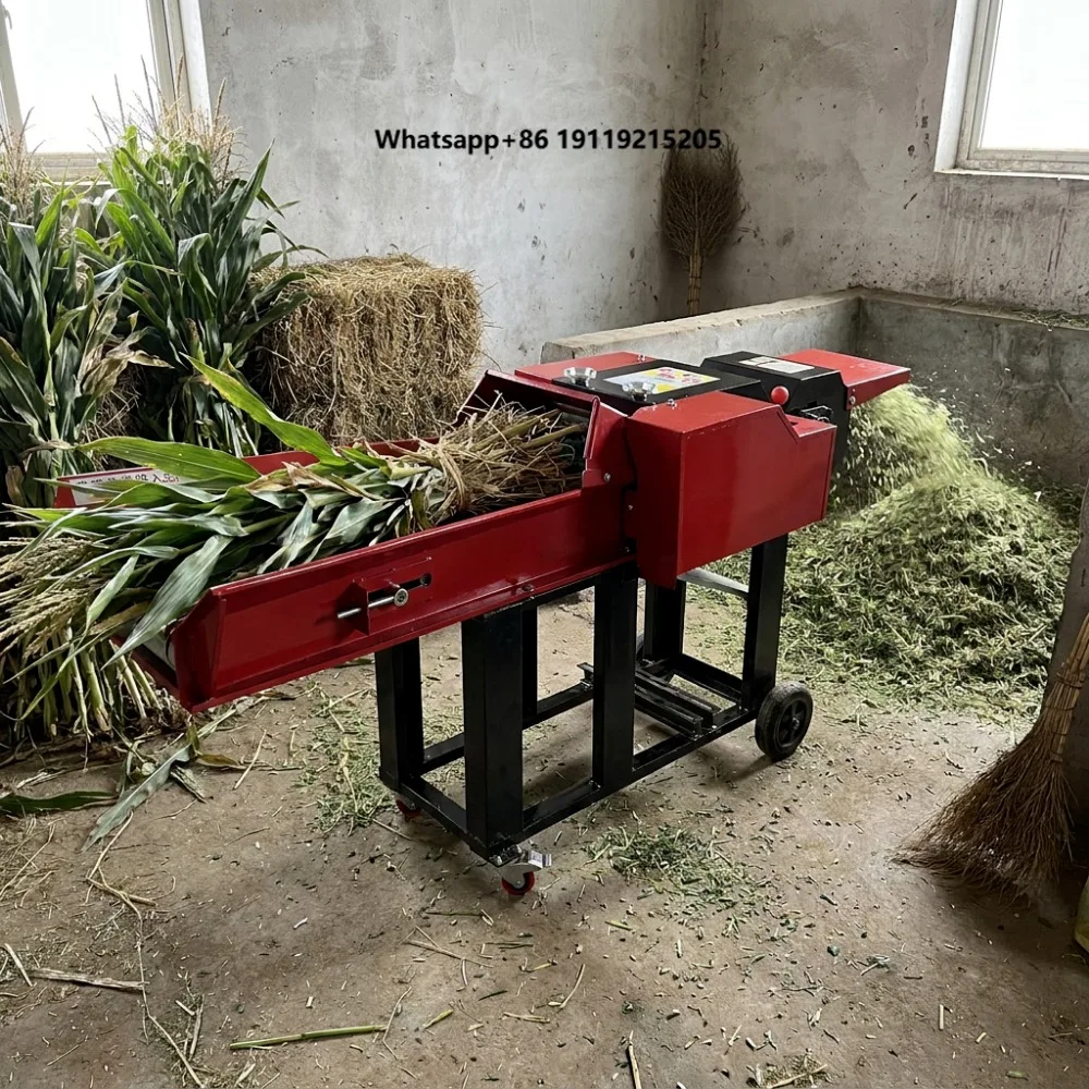 New High Efficiency High Capacity Chaff Cutter Grinding Machine Agricultural Waste Feed Processing 600 Kg Hr Dry Grass