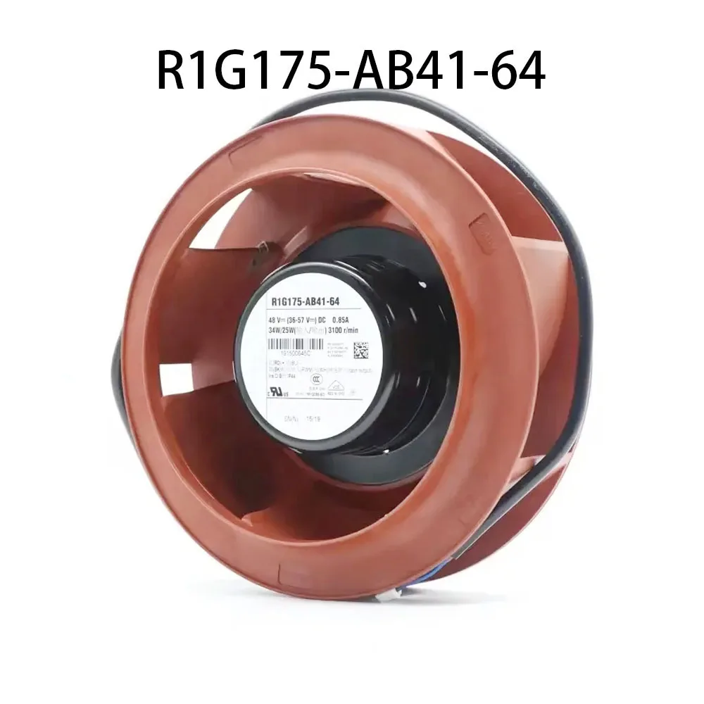 ارتفاع حجم الهواء مروحة التبريد المكثف R1G175-AB41-64 48V 0.85A 34/25W 3100RPM PWM الطرد المركزي