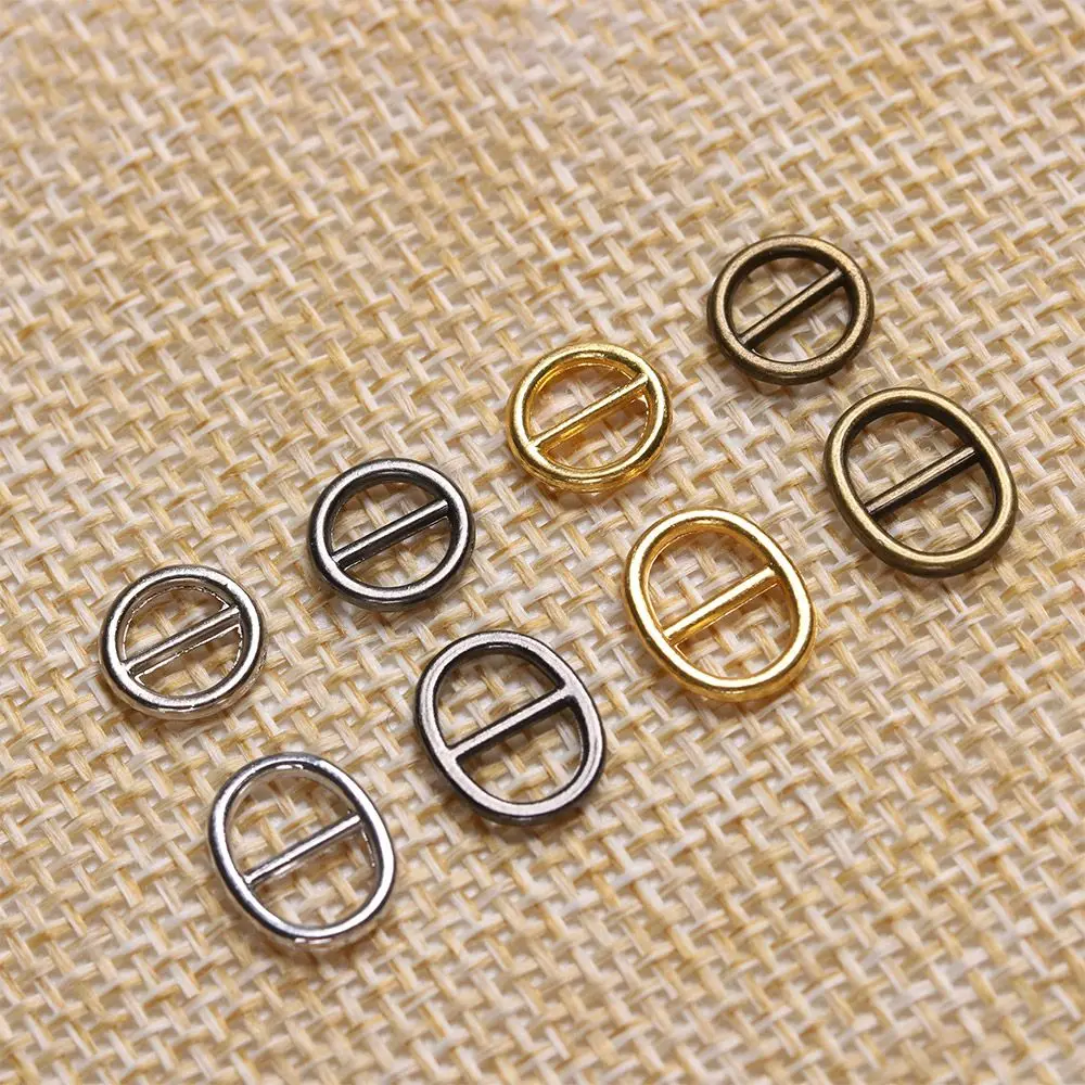 20/40Pcs 5mm/6mm Mini Ultra-small Tri-glide Belt Buckles for Doll Bags Metal Buckles DIY Doll Buttons Shoes Accessories