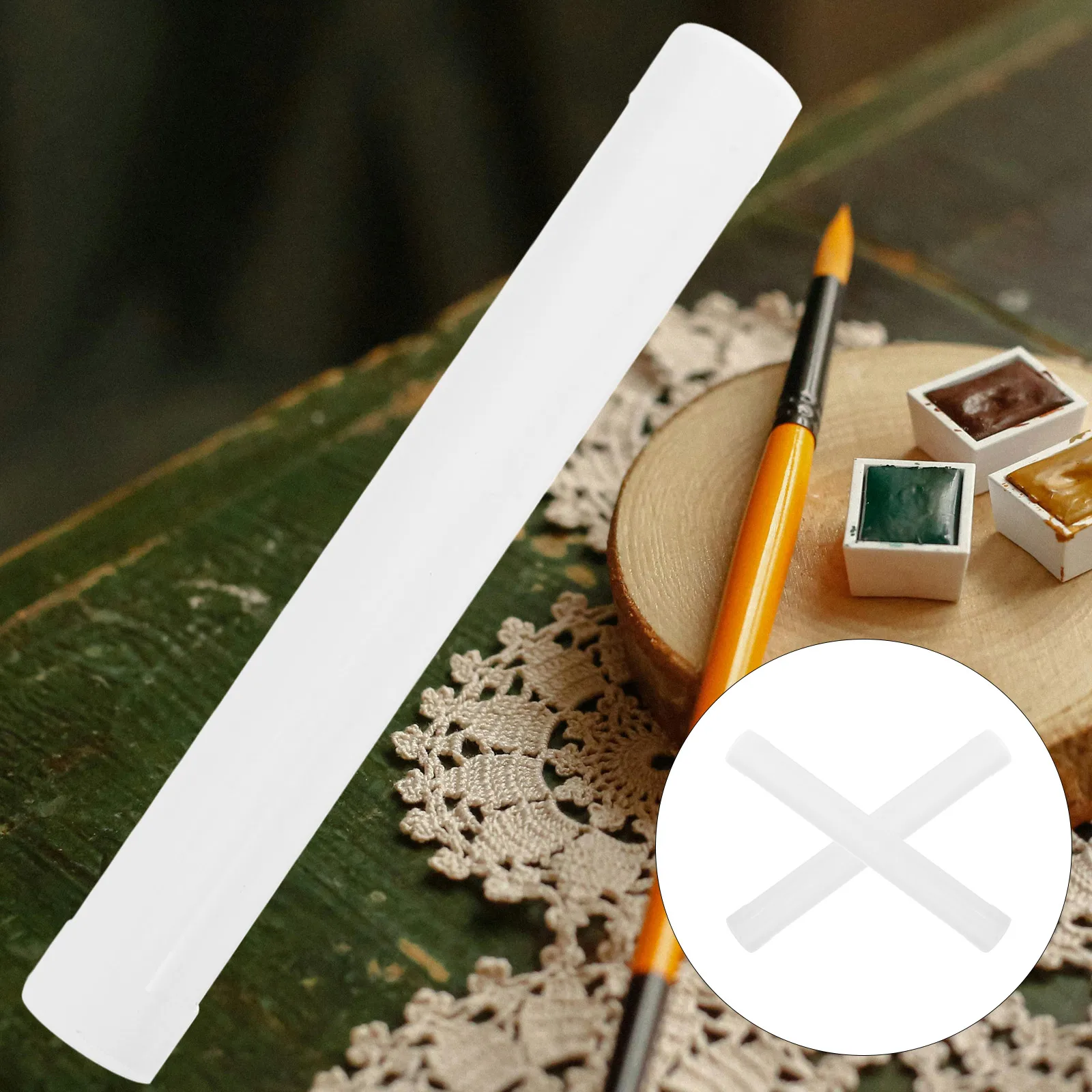 

5pcs Pvc Poster Tube Holder Waterproof Document Carrier Adjustable Large Storage Tubes For Painting Transport Travel Protector