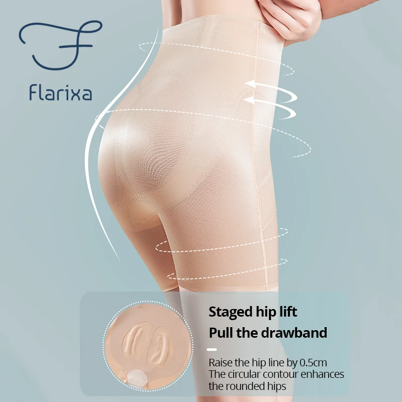 Flarixa High Waist Shaper Shorts Tummy Control Panties for Women Cross Compression Shaping Pants Slimming Belly Underwear