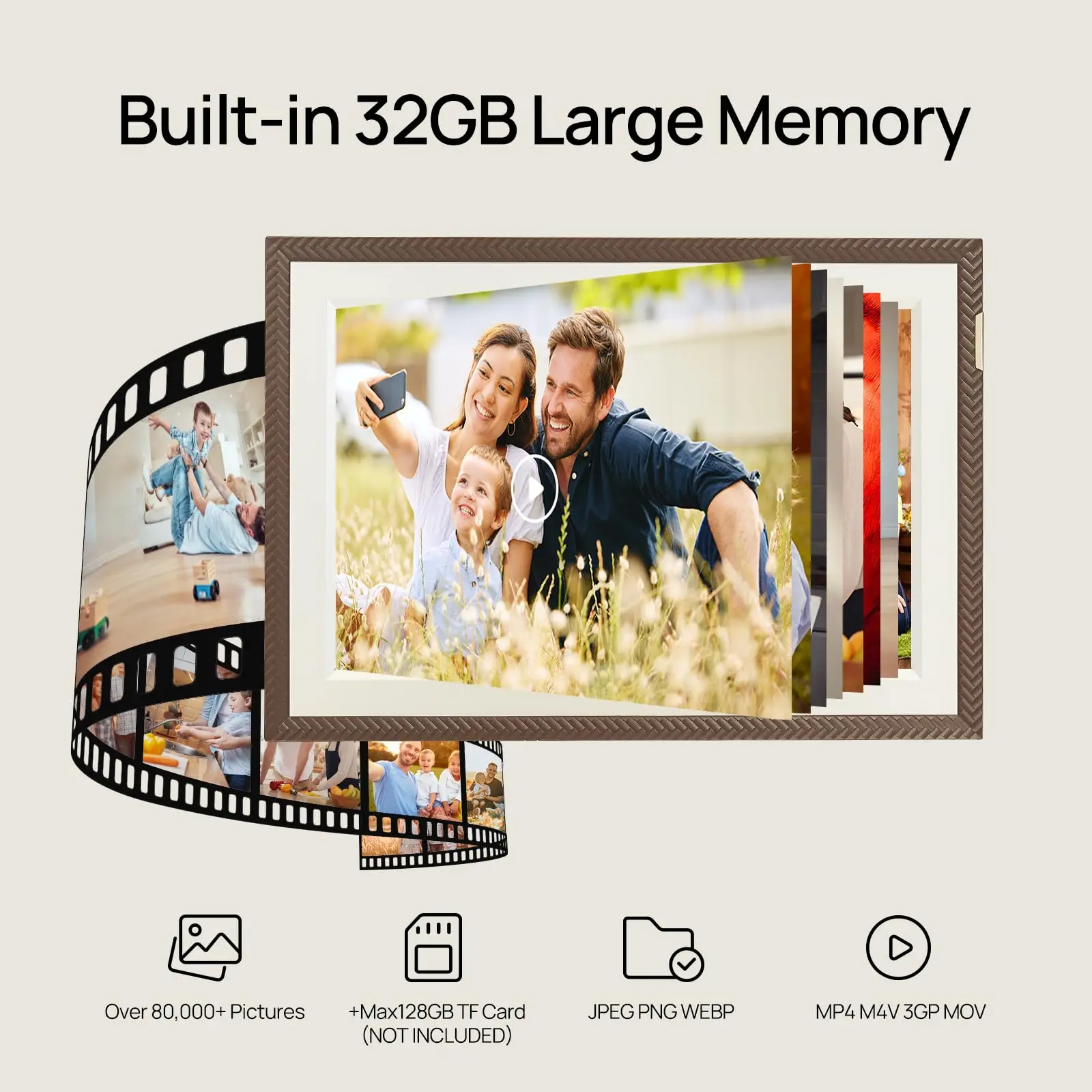 [Christmas Gifts]ARZOPA Digital Picture Frame 10.1 Inch Smart WiFi Digital Photo Frame 32GB with 1280x800 IPS Touch Screen,