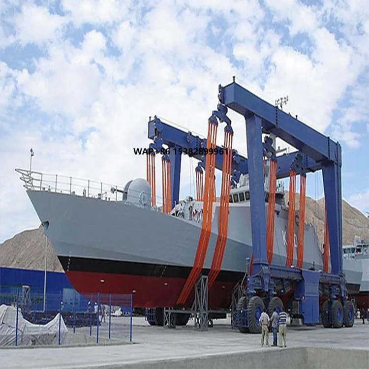 

100 Ton 200 Ton Marine Travel Lift Yacht Crane 500 Ton Mobile Boat Lift Gantry Crane for Shipyard Using