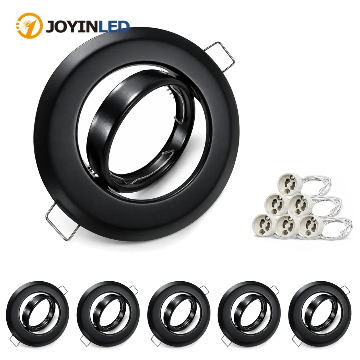 JOYINLED GU10 Downlight Housing 6 Pack GU10 Spotlights Adjustable Recessed Light Fitting for Living Room Kitchen Hallway Gallery