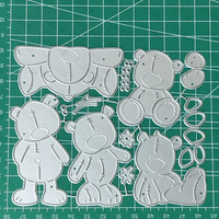 New Cute Bear Metal Cutting Dies Scrapbooking Mold Stencil Die Cuts Card Making DIY Craft Embossing Dies For