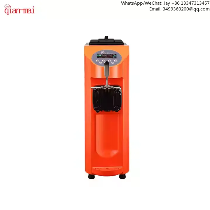 

Italian Commercial Automatic Frozen Fruit Soft Serve Ice Cream Machine Small Electric Compressor Water Syrup For Milk New