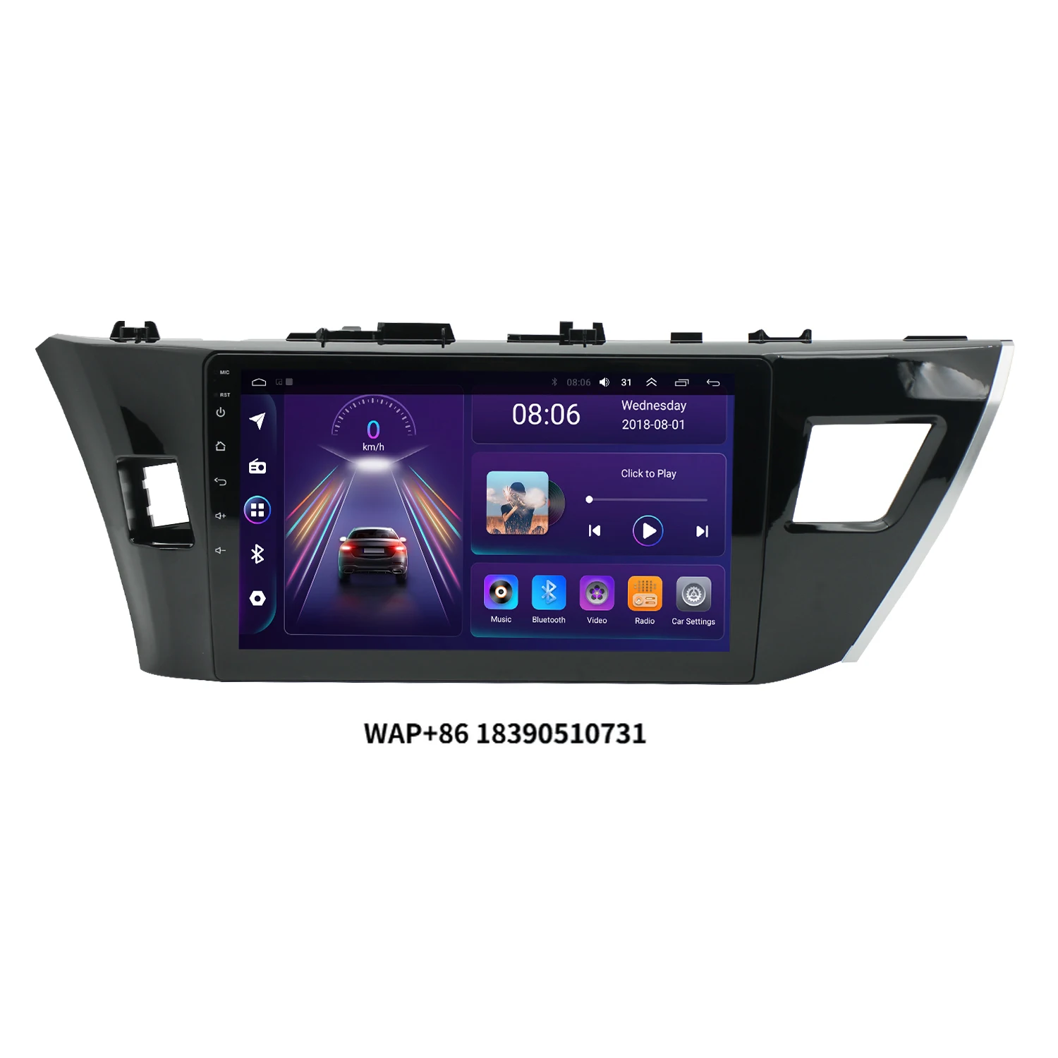 2014-2016 for Corolla Car for Android Large Screen Navigation for CarPlay Dashboard MP3 Player Capacitive Touch Screen
