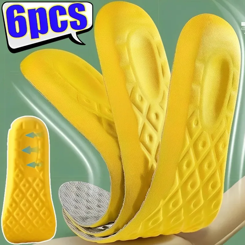 Latex Sport Insoles for Men Women Soft High Elasticity Memory Foam Insoles Insert Shoes Pads Breathable Massage Cushion Pad