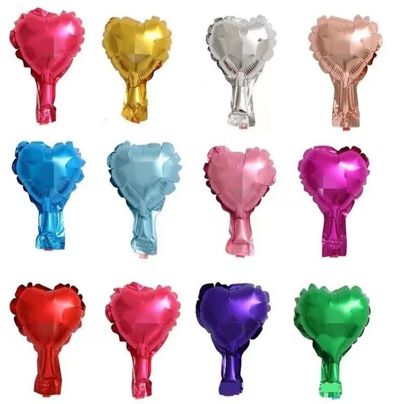 5 inch heart-shaped peach heart aluminum film balloon, wedding room birthday party decoration balloon