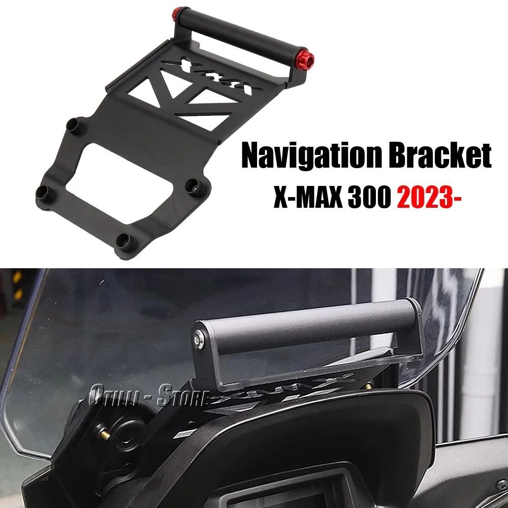 

New Black Wireless charging Mobile Phone Navigation Bracket Support 22MM For YAMAHA X-MAX300 X-MAX 300 XMAX300 XMAX 300 2023