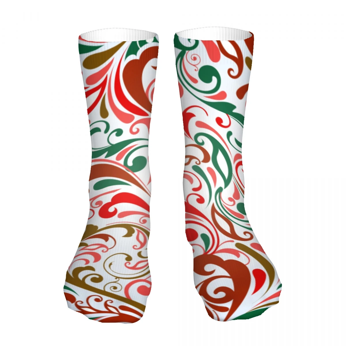 Colorful Flowers Mens Womens Funny Crew Socks Cool 3D Printed Design Socks Fashion Comfortable Basketball Socks