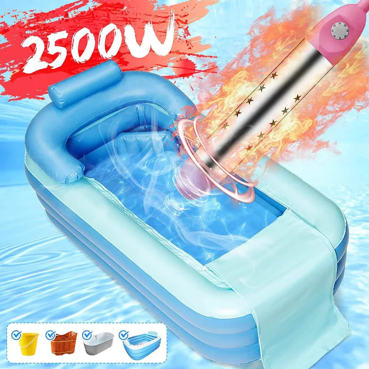 عنصر غمر سخان مياه كهربائي ، غلاية عائمة ، إيقاف تشغيل تلقائي ، سخانات تسخين مياه لمسبح حوض الاستحمام ، في ، من من من W ، من W ، من W