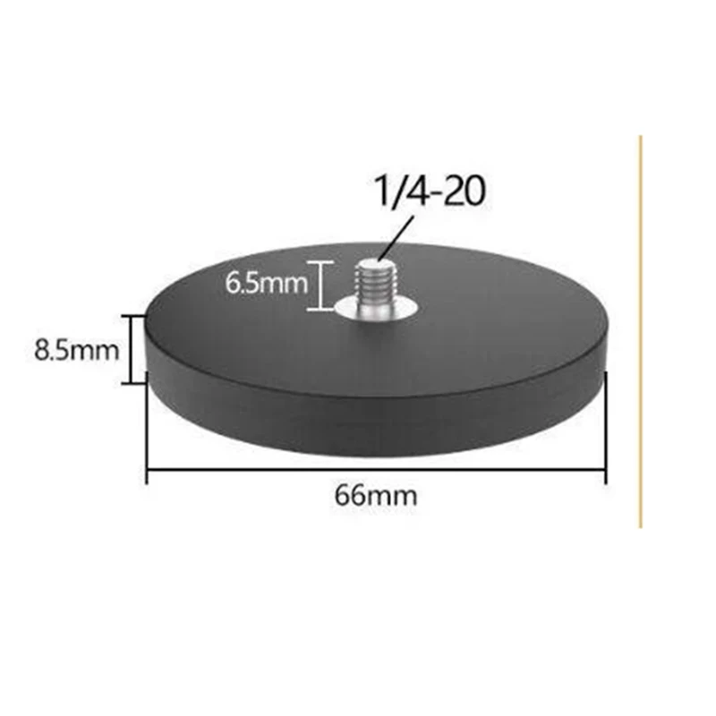 66/88MM Magnet Base Mount Support with 1/4 Screw for Gopro Insta360 Action Camera Bracket Accessories Magnet Phone Holder Stand
