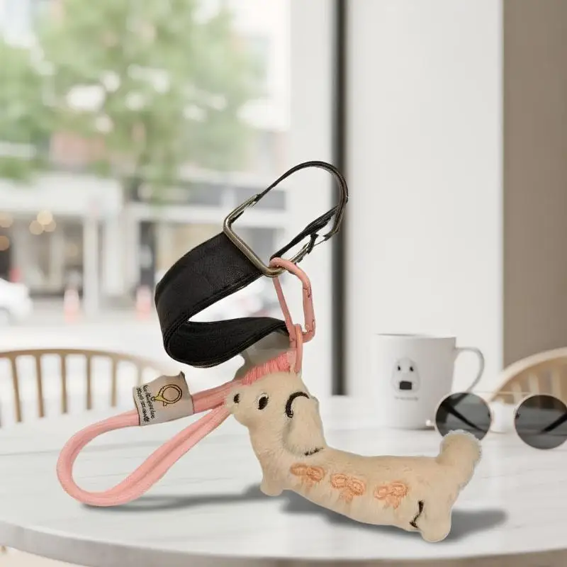 사랑스러운 닥스훈트 봉제 인형 열쇠고리, 열쇠, 가방, 배낭용 매우 부드러운 봉제 인형, 모든 연령대를 위한 감동적인 선물