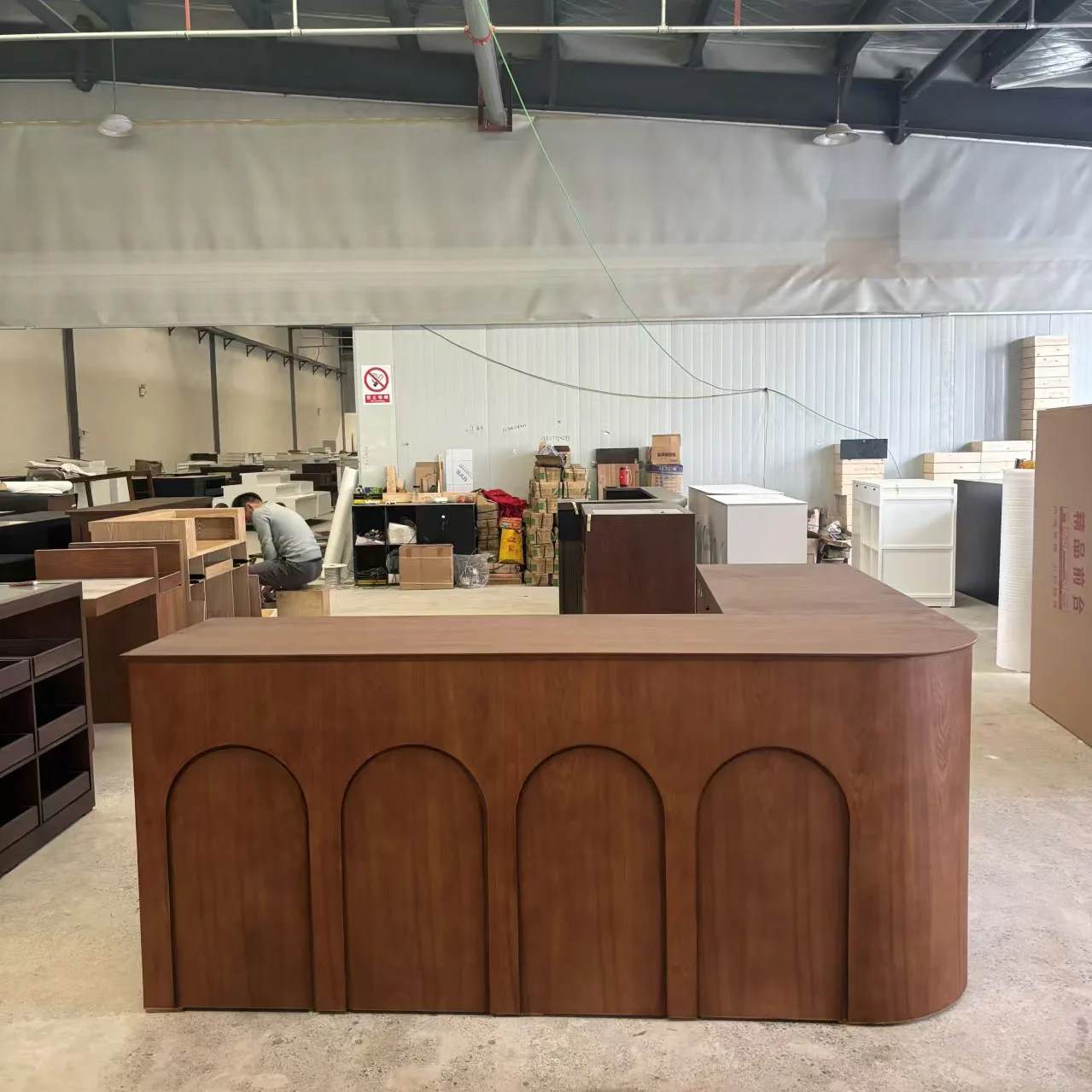 طاولة زاوية لصالونات التجميل من الخشب الصلب، متجر فضي، طاولة صغيرة، طلاء تجاري، مكتب أمامي #4