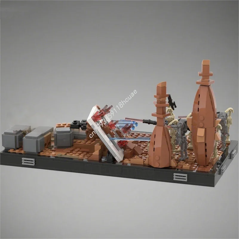 459 pçs moc ponto de pouso chuva diorama coleção a clone guerras temporada estrela batalha ucs modelo blocos de construção brinquedos presente natal