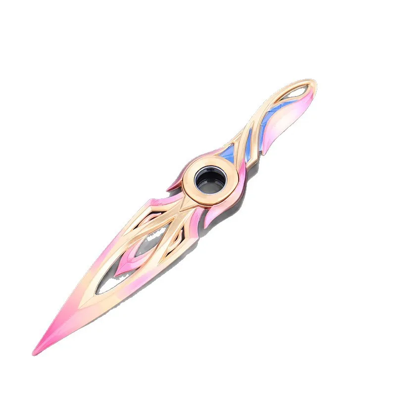 21 سنتيمتر Valorant Mystbloom كوناي تدوير بطل كوناي نموذج معدني لعبة المشاجرة السيف سلاح الشكل سكين لعبة الأولاد الهدايا #6