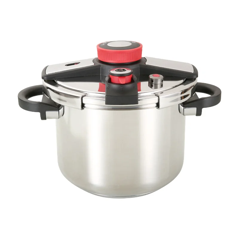 6L Stainless Steel Pressure Cooker New Design Eco-Friendly for Home Restaurant Use Applicable for Gas Induction Cookers Hand