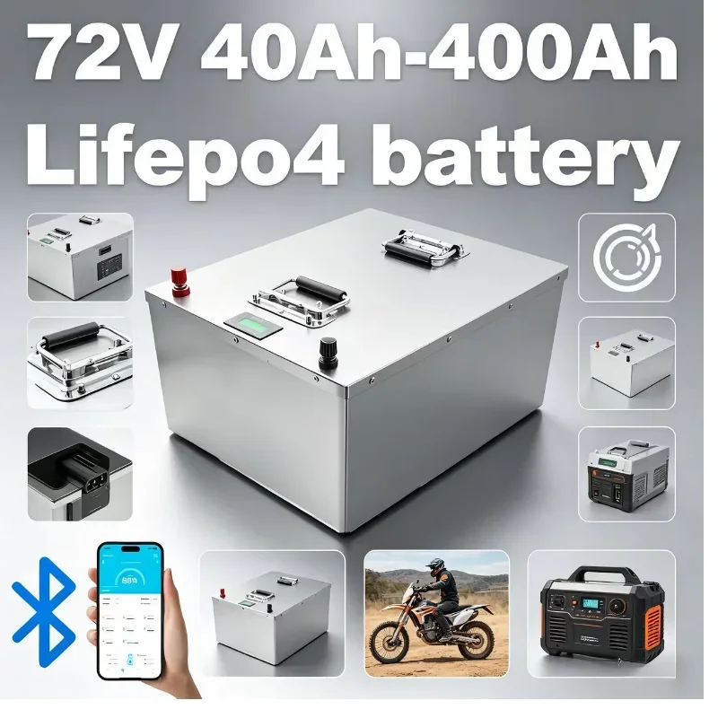 

Аккумулятор LiFePO4 72В 40Ач-400Ач | 3-14 кВт, для тяжелых условий эксплуатации | для электромобилей и туристических автобусов | Bluetooth BMS