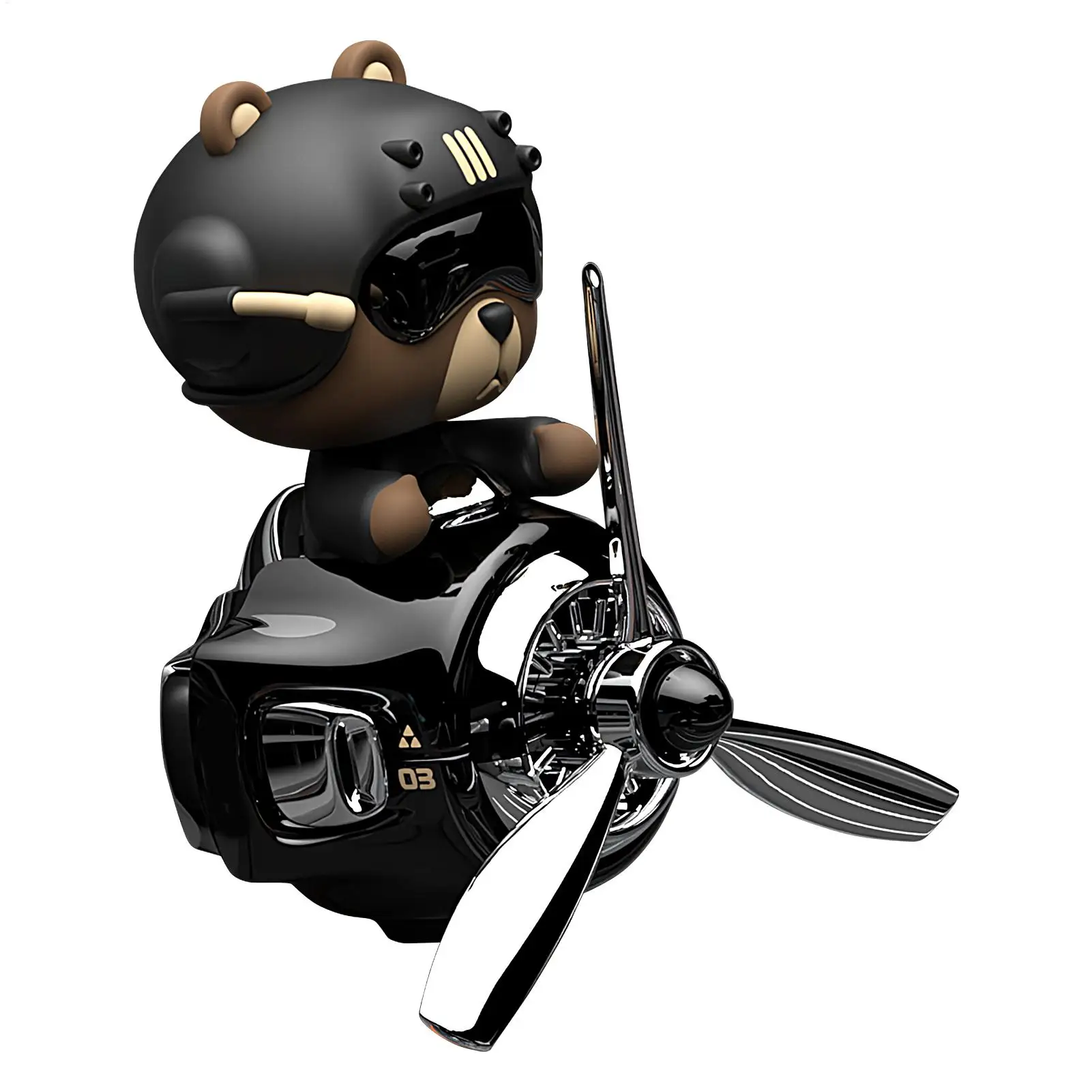 

Вращающийся ароматизатор-медведь-пилот для автомобиля, аксессуар для интерьера, крепление на вентиляционную решетку, диффузор для парфюма и ароматов