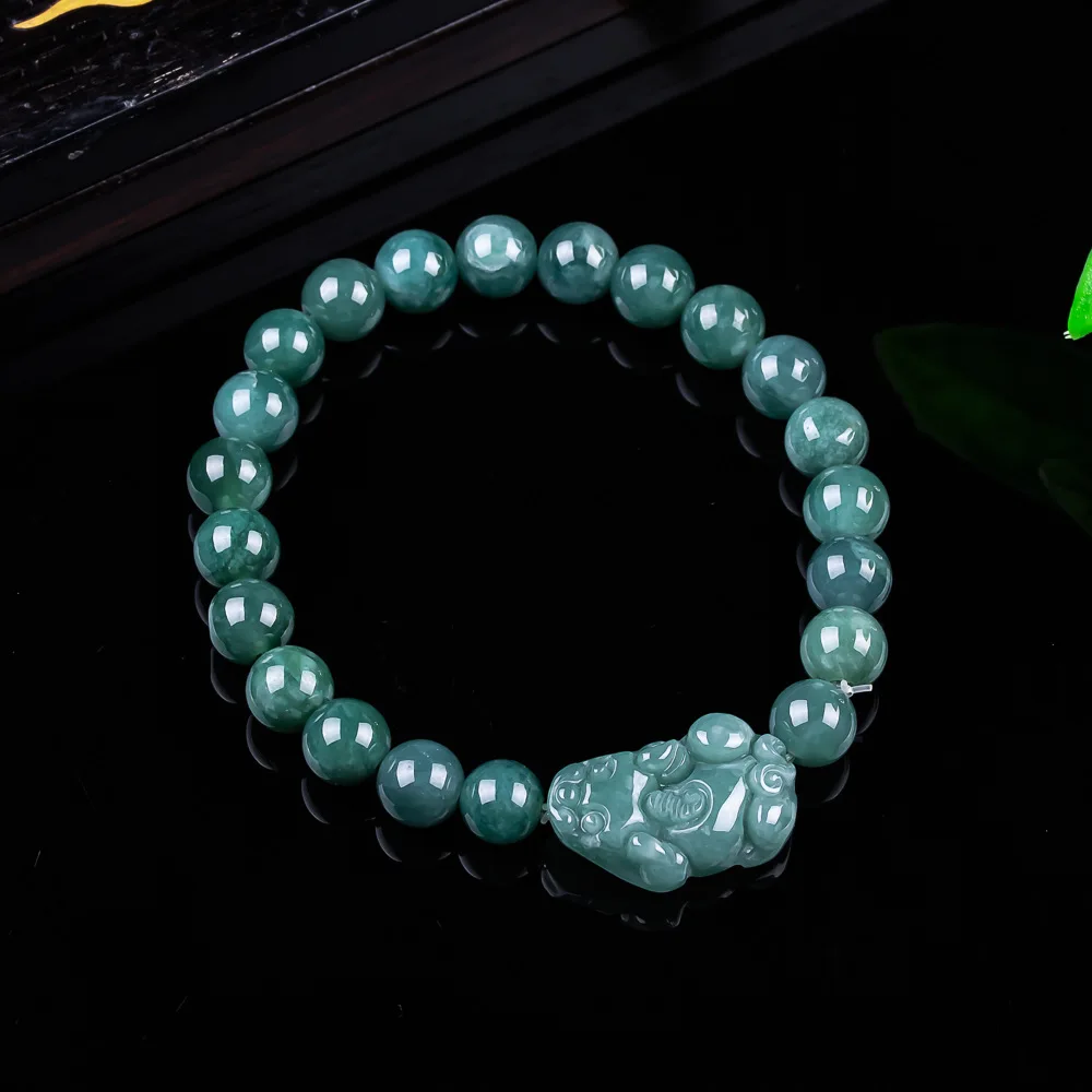 

Natural Myanmar Jadeite Pixiu Bracelet Accessories Amulet Real Jade Talismans Charm Jewelry Bangle Gifts for Women
