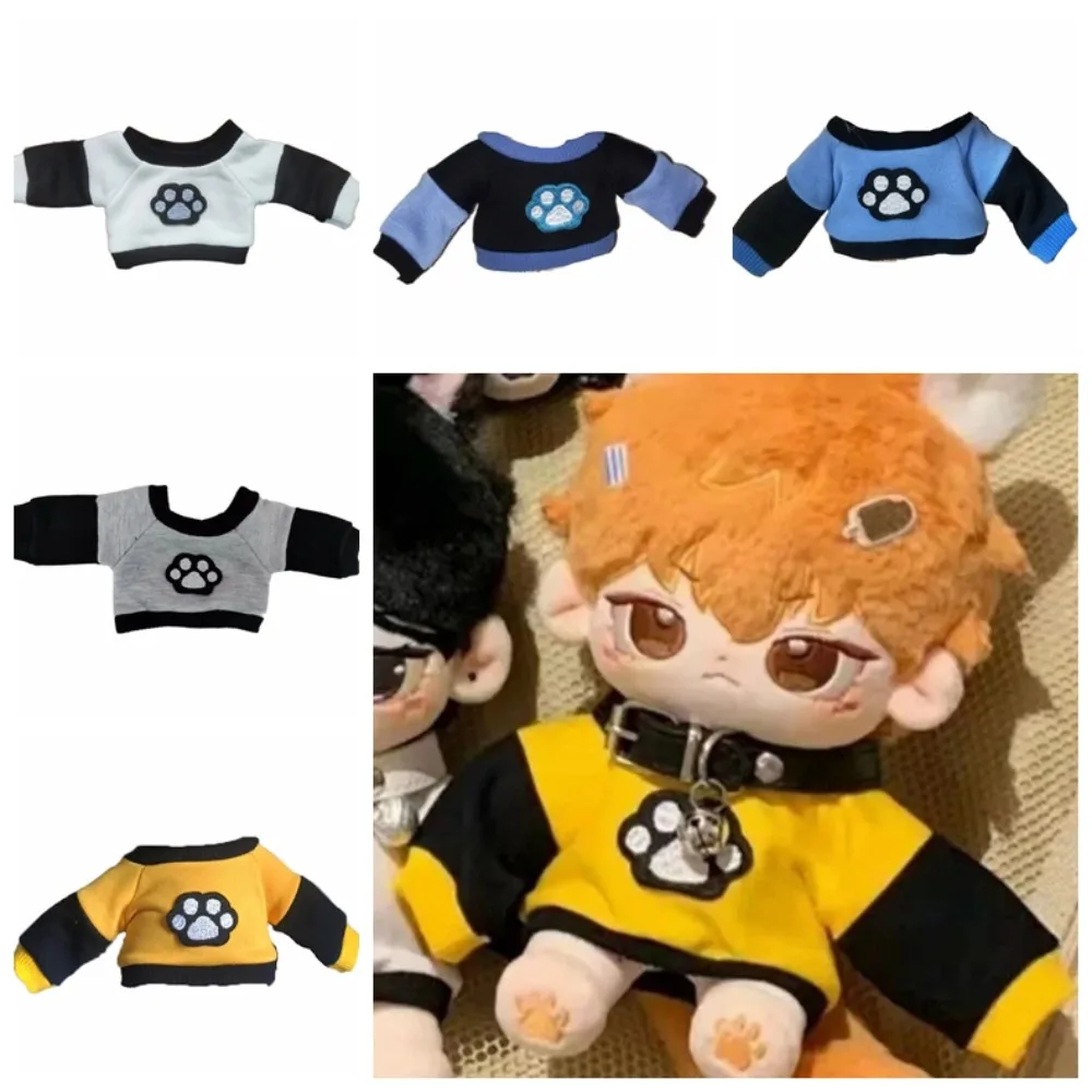 Hoodie 20cm Cotton Doll's Clothes Color Blocked Toy Accessories No Attribute Doll Clothes Cat Paw Mini Plush Doll's Clothes