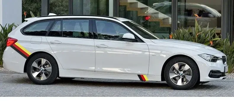 Autoaufkleber Farbige Seitenhaube Motorsport Vinyl-Aufkleber Streifen Aufkleber Stoßstange Motorabdeckung für Dreifarbige Nationalflaggen-Aufkleber – Detail 4