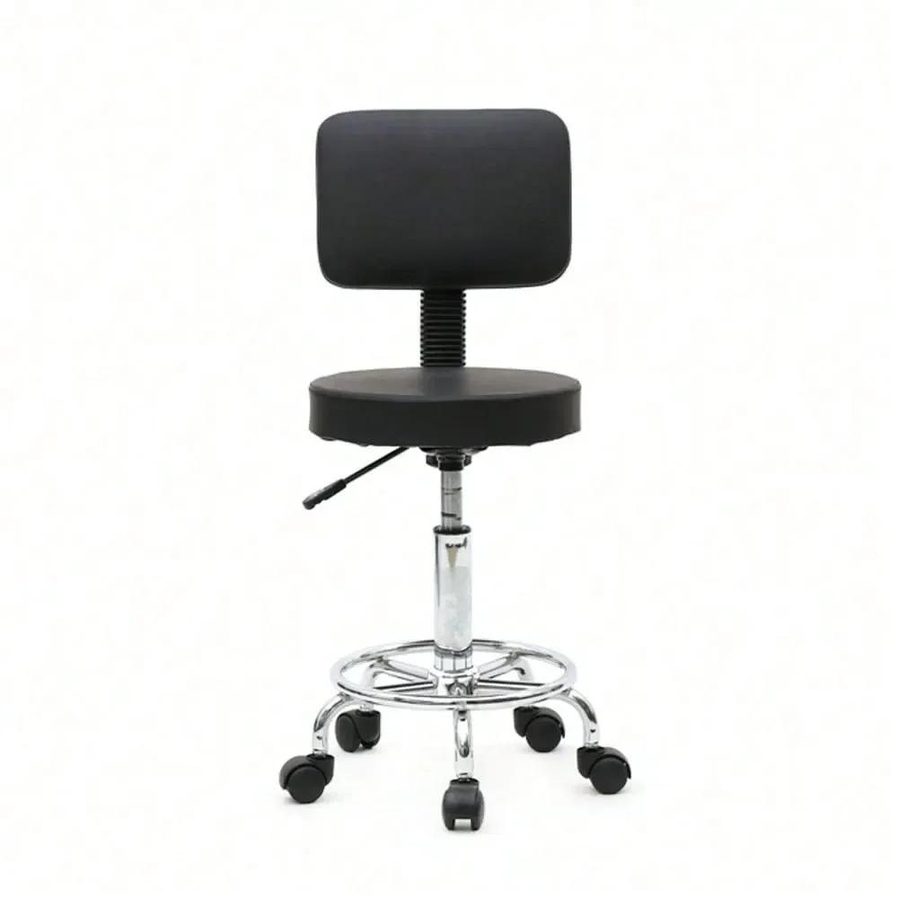Bar Stools Sillas Para Barra AltaShape Adjustable Salon Stool With Back Black
