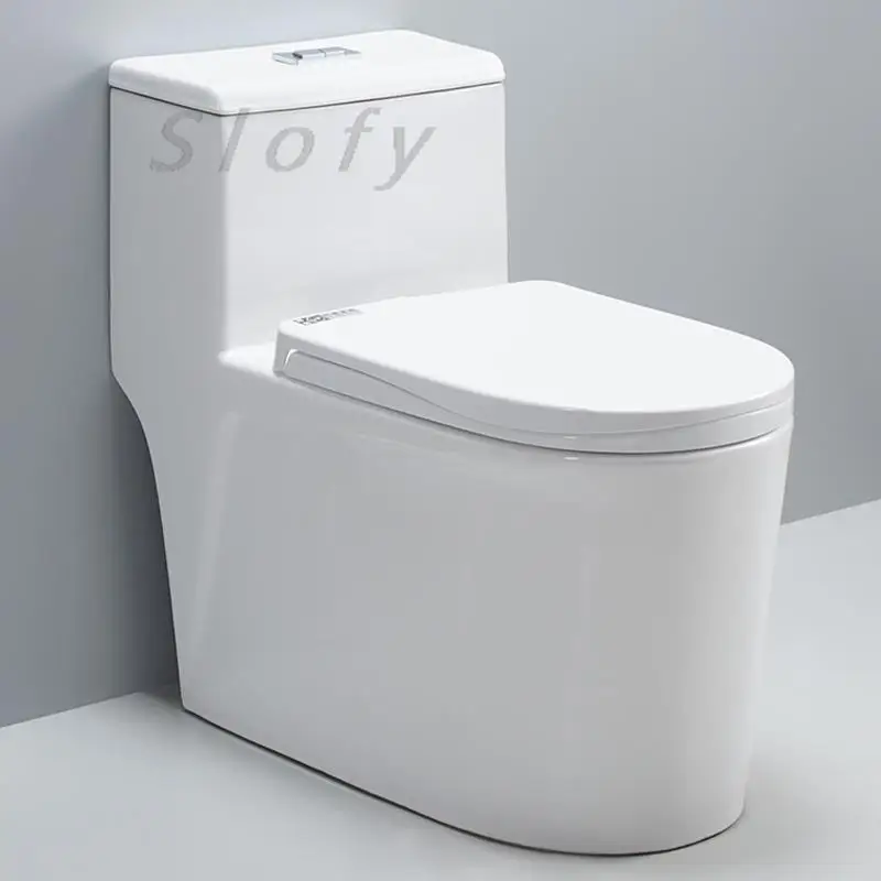 Toilet One Piece Toilet Ceramic White Modern For Basement Toilet Set Lid For Bathroom Powerful Flush Water Saving with Silent