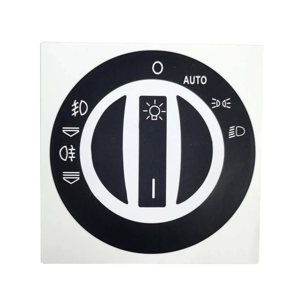 For Q7 03-15 Radio Clima Headlight Adjustment Button Repair Worn Knob Switch White Lettering And Characters