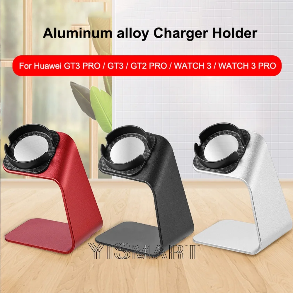 Charger Stand for Huawei Watch GT 3 Pro, GT3, GT 2 Pro, Aluminum Charging Dock Bracket Holder for Huawei Watch 3 Pro Smartwatch