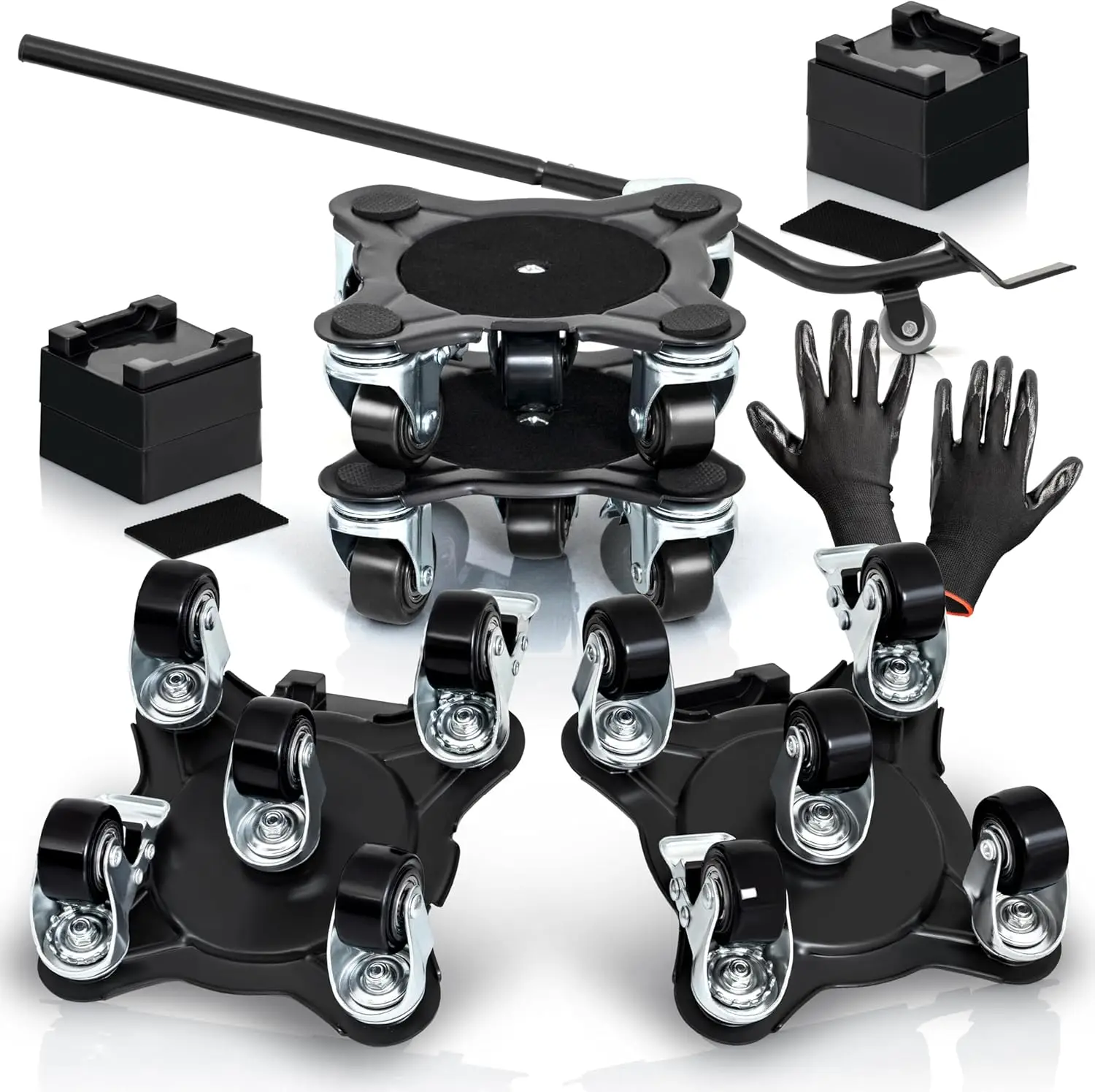 Heavy Duty Furniture Movers with Wheels - Set of 4 Sliders for Sofa, Piano, Appliances, Up to 2000 lbs Capacity