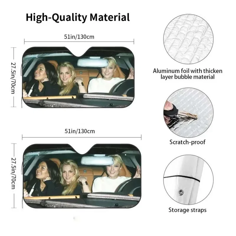 Car Sunshade Windscreen Awesome Car Front Windshield 70x130cm Sunshade Visor Heat Reflector