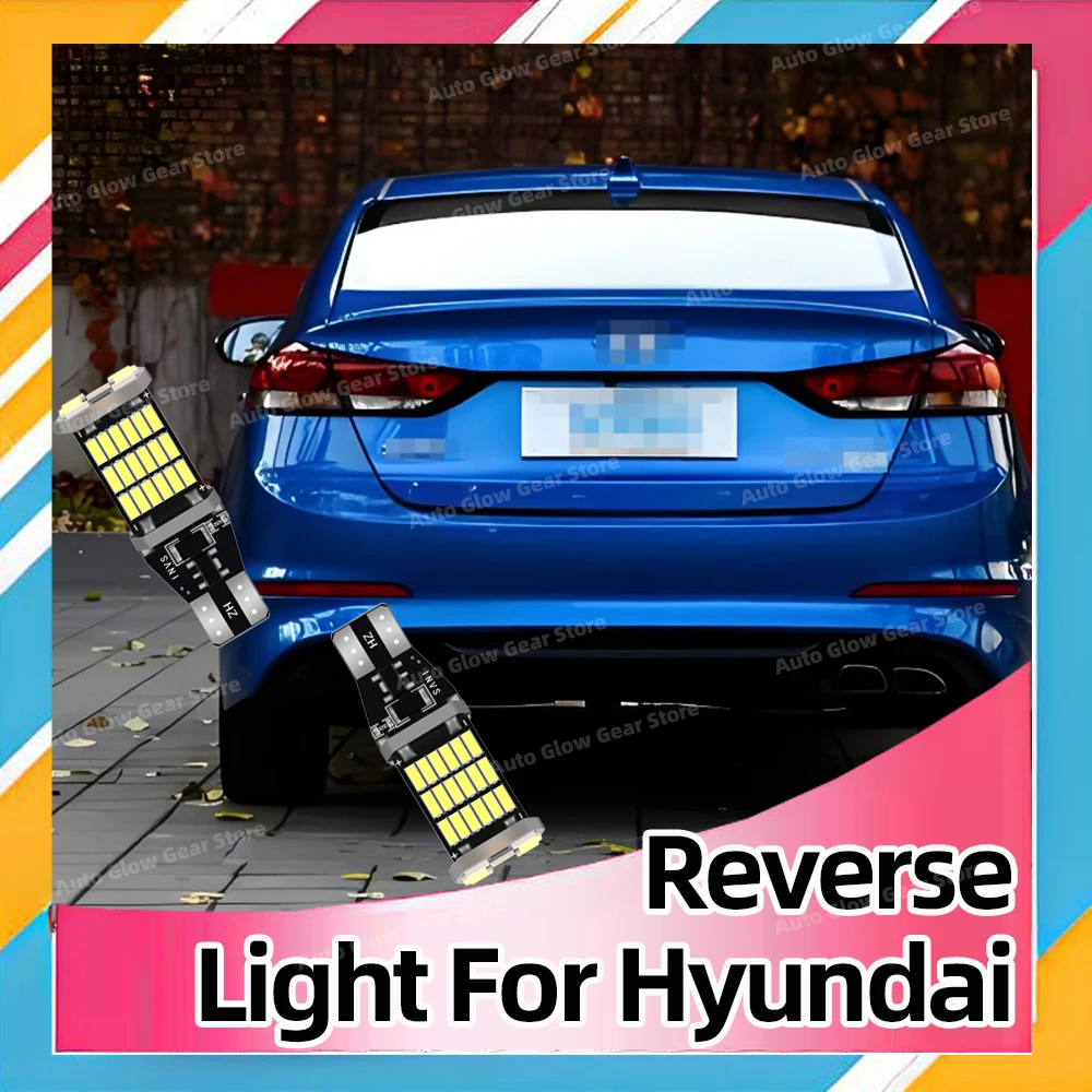 

2 светодиодных фонаря заднего хода W16W T15 с линзой для Hyundai Santa Fe 2007-2016, Sonata 6 YF 7 LF 2006-2019, Genesis Coupe 2010-2016, Ioniq