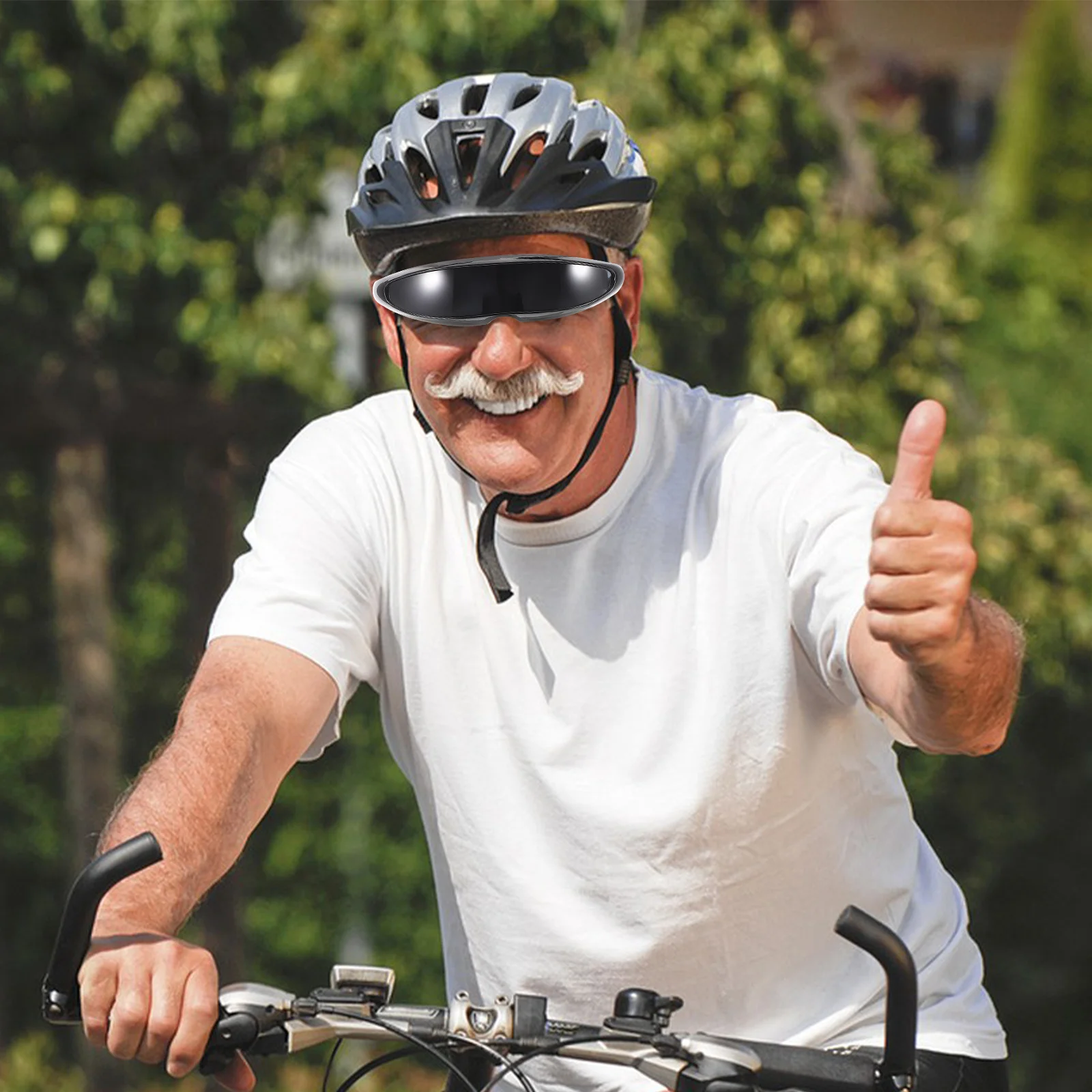 Wrap Around Sunglasses Scratch Resistant Uv Protection Sports Cycling Gear Glasses Futuristic Outdoor Activities